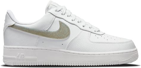 Nike Air Force 1 Low White Gold Glitter Swoosh 